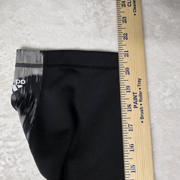 Adidas Climalite XL Mid Rise Leggings Black‎ 3/4 Length Cropped Workout - Picture 6 of 9